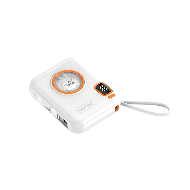 Oneday Customized OB08 10000MAH 66W  TYPEC + IPH cable  Fast charging power bank
