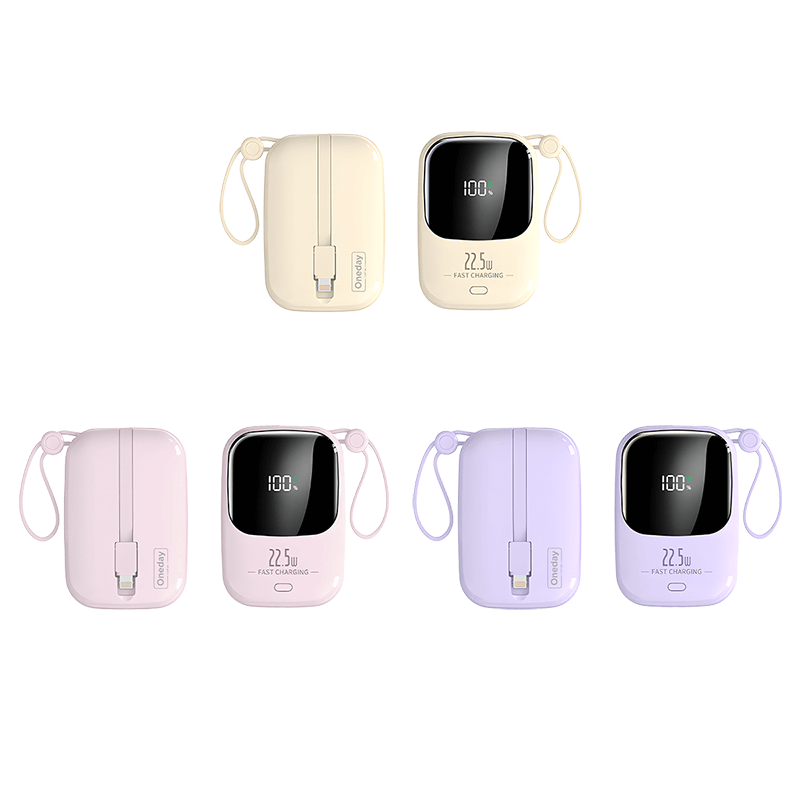 OB15 10000mah 22.5W fast charging T-ypec + IPH cable  Mini power bank