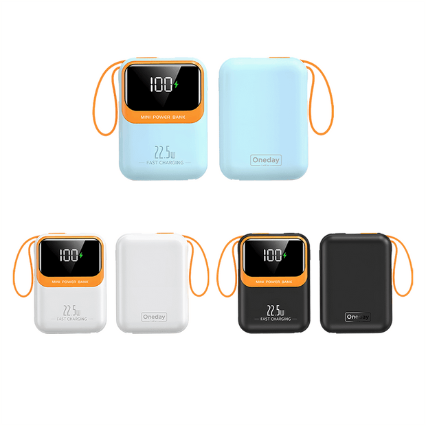 OB16 Yoty 10000mah 22.5W fast charging T-ypec + IPH cable  Mini power bank