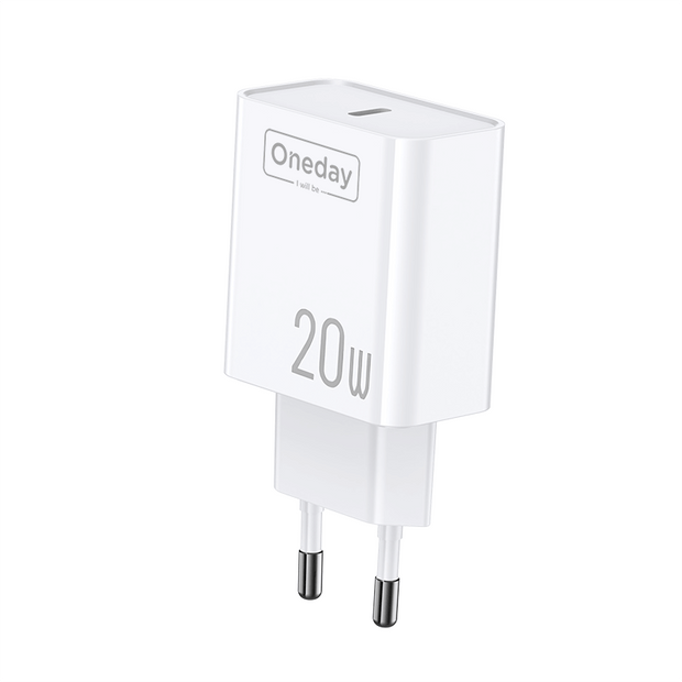 Customizable Oneday OC06 EU/US/UK 20W T-ypec Single  Port Charger Super Adapter Fast Charging Wall Cell Phone Charger