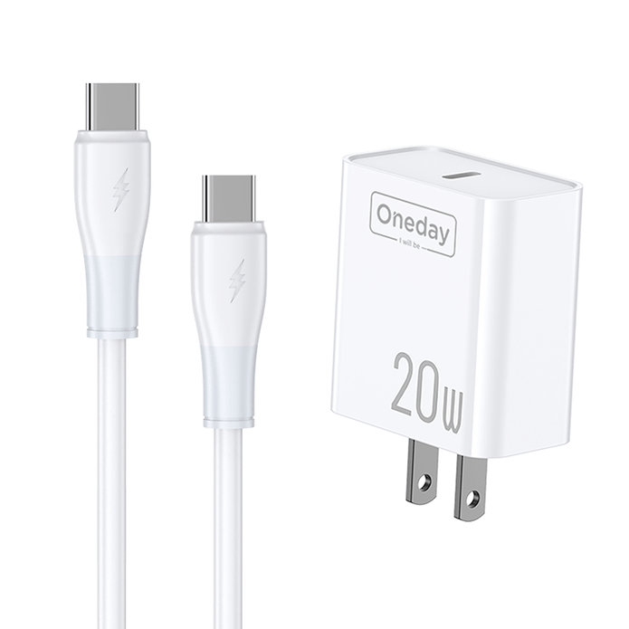 Customizable Oneday OC06 EU/US/UK 20W T-ypec Single  Port Charger Super Adapter Fast Charging Wall Cell Phone Charger