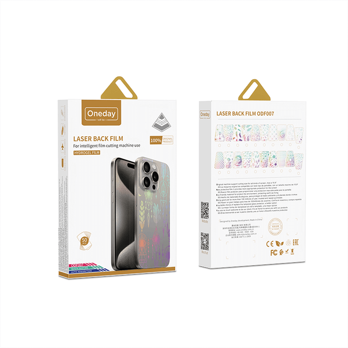 Oneday ODF007 Dazzling Laser Colour Back Film Night Glow Sticker Back Screen for Intelligent Film Cutting Machine Use