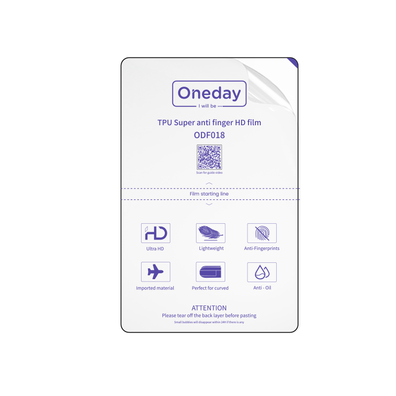 ODF018 HD Super anti finger TPU film (25PCS/BOX)