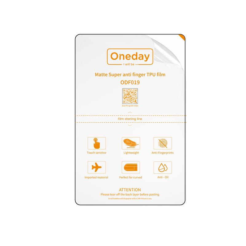 ODF019 Matte Super anti finger TPU film (25PCS/BOX)