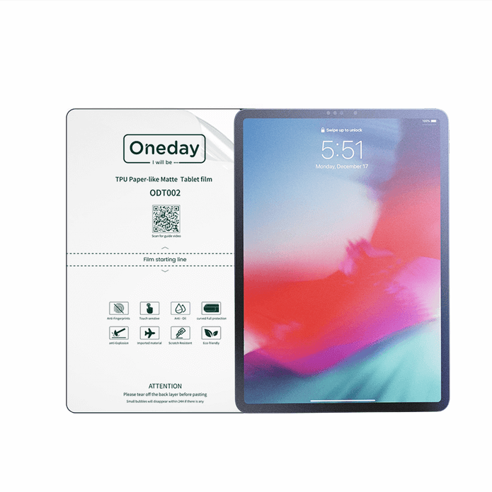 ODT002  Matte paper-like tablet TPU film (25PCS/BOX)