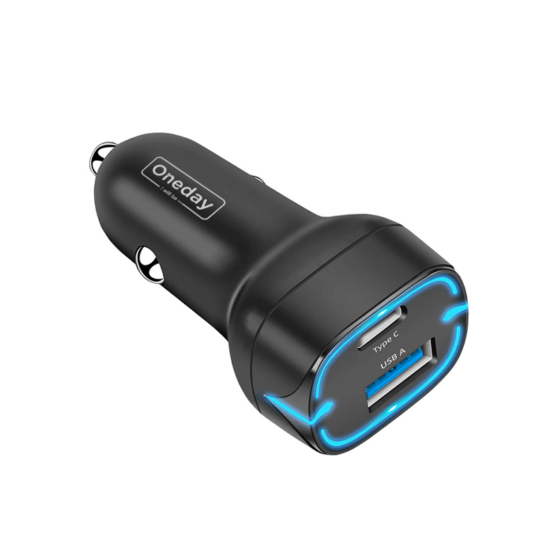Oneday Customized OR02 48W USB + TYPEC  dual port fast car charger