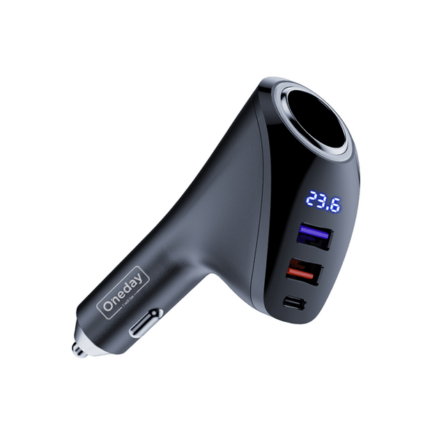 Oneday Customized OR07 87W USB + USB + TYPEC + SMOKE four port fast car charger