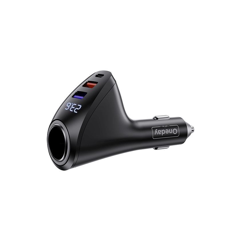 Oneday Customized OR07 87W USB + USB + TYPEC + SMOKE four port fast car charger