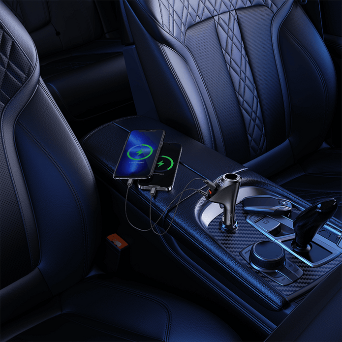 Oneday Customized OR07 87W USB + USB + TYPEC + SMOKE four port fast car charger