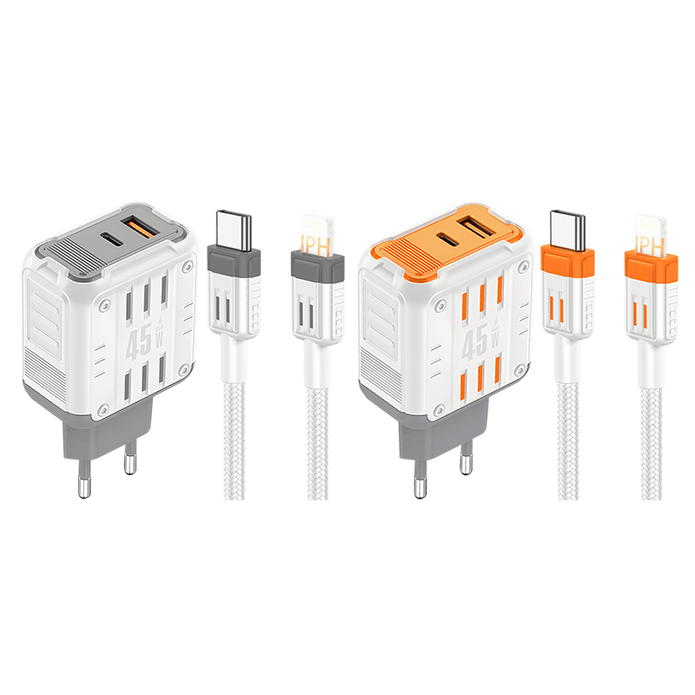 Customizable Oneday YC02 EU/US/UK Mason 45W USB + T-ypec Dual Port Charger Super Adapter Fast Charging Wall Cell Phone Charger
