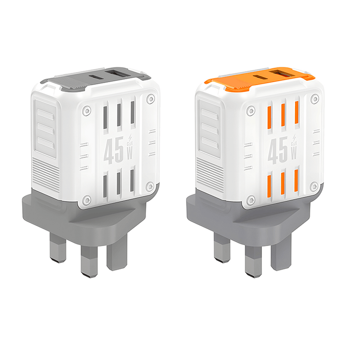 Customizable Oneday YC02 EU/US/UK Mason 45W USB + T-ypec Dual Port Charger Super Adapter Fast Charging Wall Cell Phone Charger