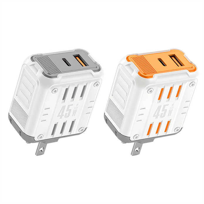 Customizable Oneday YC02 EU/US/UK Mason 45W USB + T-ypec Dual Port Charger Super Adapter Fast Charging Wall Cell Phone Charger