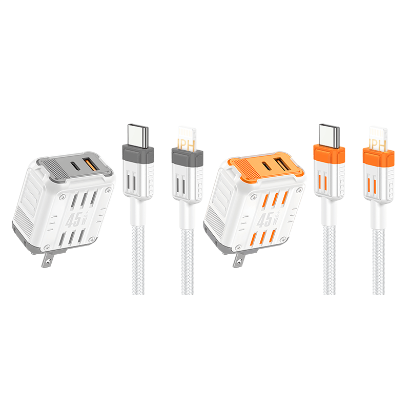 Customizable Oneday YC02 EU/US/UK Mason 45W USB + T-ypec Dual Port Charger Super Adapter Fast Charging Wall Cell Phone Charger
