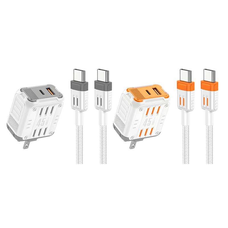 Customizable Oneday YC02 EU/US/UK Mason 45W USB + T-ypec Dual Port Charger Super Adapter Fast Charging Wall Cell Phone Charger