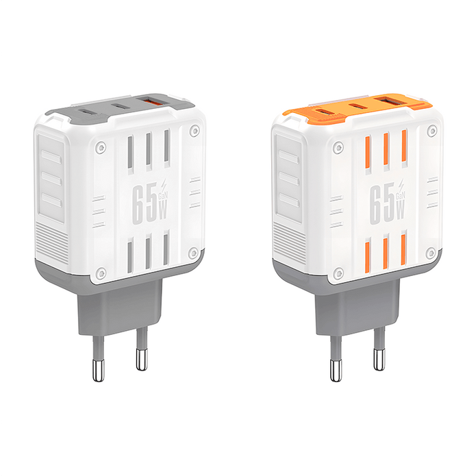 Customizable Oneday YC03 EU/US/UK  Mason 65W USB + T-ypec + T-ypec Three Port Charger Super Adapter Fast Charging Wall Cell Phone Charger