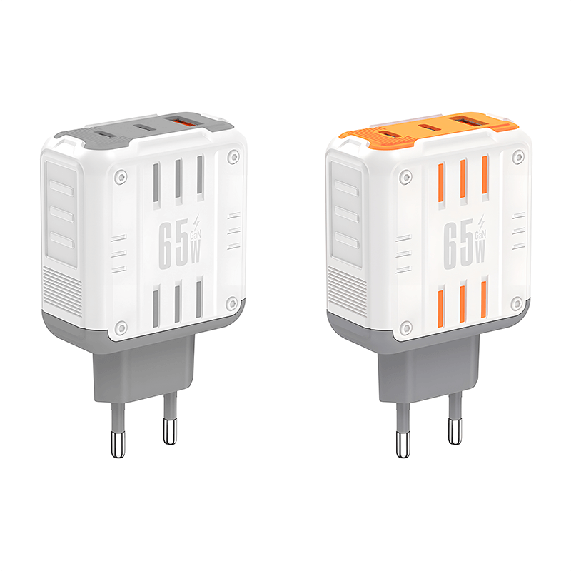 Customizable Oneday YC03 EU/US/UK  Mason 65W USB + T-ypec + T-ypec Three Port Charger Super Adapter Fast Charging Wall Cell Phone Charger