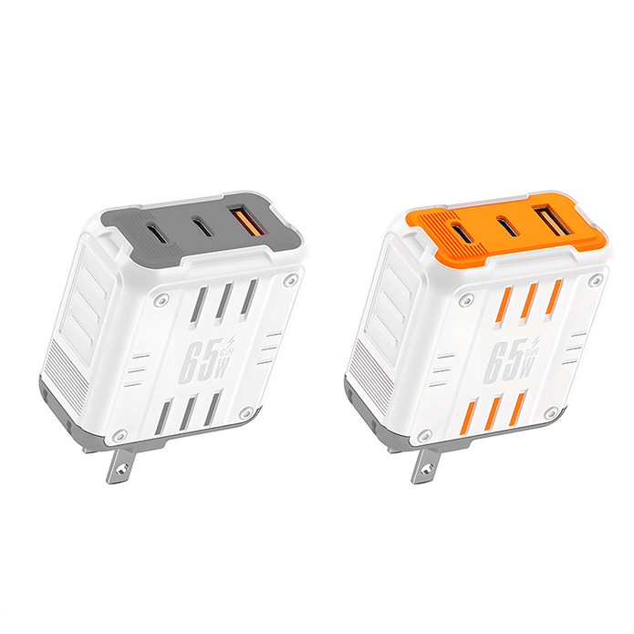 Customizable Oneday YC03 EU/US/UK  Mason 65W USB + T-ypec + T-ypec Three Port Charger Super Adapter Fast Charging Wall Cell Phone Charger